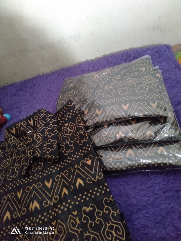 Size M L Xl Xxl Jumbo Bswart Batik Hrb026 Kenongo Hem Batik Monochrom Semut Coklat Kemeja Batik Pria