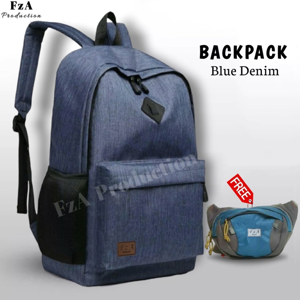 Tas Ransel Distro Original Casual pria Wanita / Tas Backpack Laptop Tas Sekolah Distro Original – FzA FREE Tas Slempang Waistbag