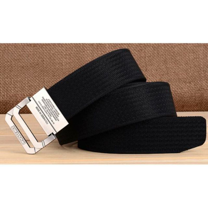 ikat pinggang canvas kepala besi /ikat pinggang canvas pria/gesper pria