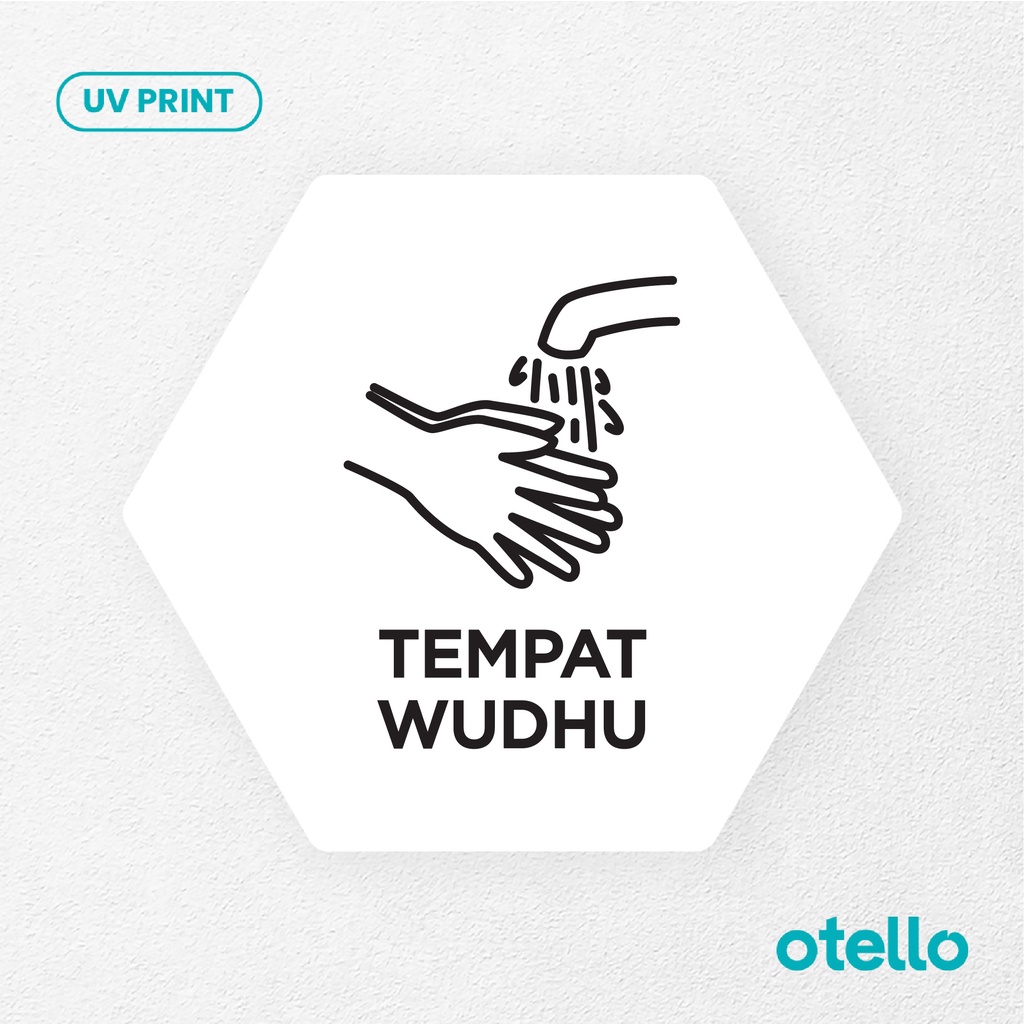 Tempat Wudhu Sign Board Akrilik Tempel Dinding Papan Acrylic Restoran Dinding Petunjuk Toko Cafe