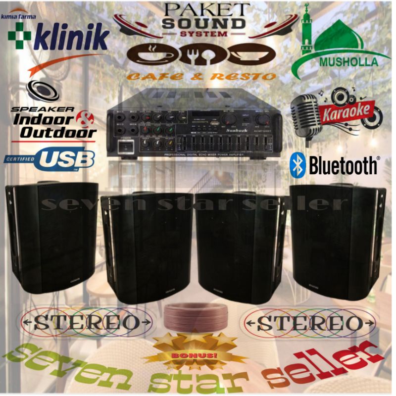 paket sound system cafe resto indoor outdoor new series