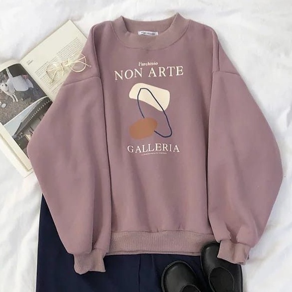 Non Arte Galleria Sweater Wanita | Sweater Basic Oblong Style Korean Size M.LXL Terlaris