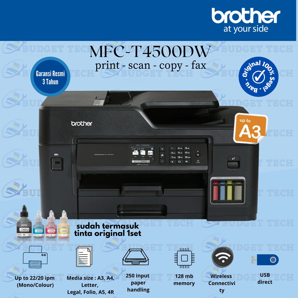 Printer Brother MFC-T4500DW A3+ (Print, Scan, Coppy, Fax, Wireless)