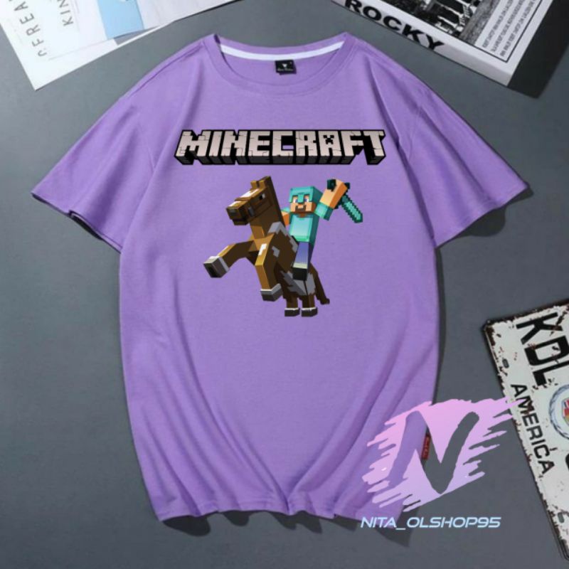 kaos mine craft terbaru baju anak minicraft karakter