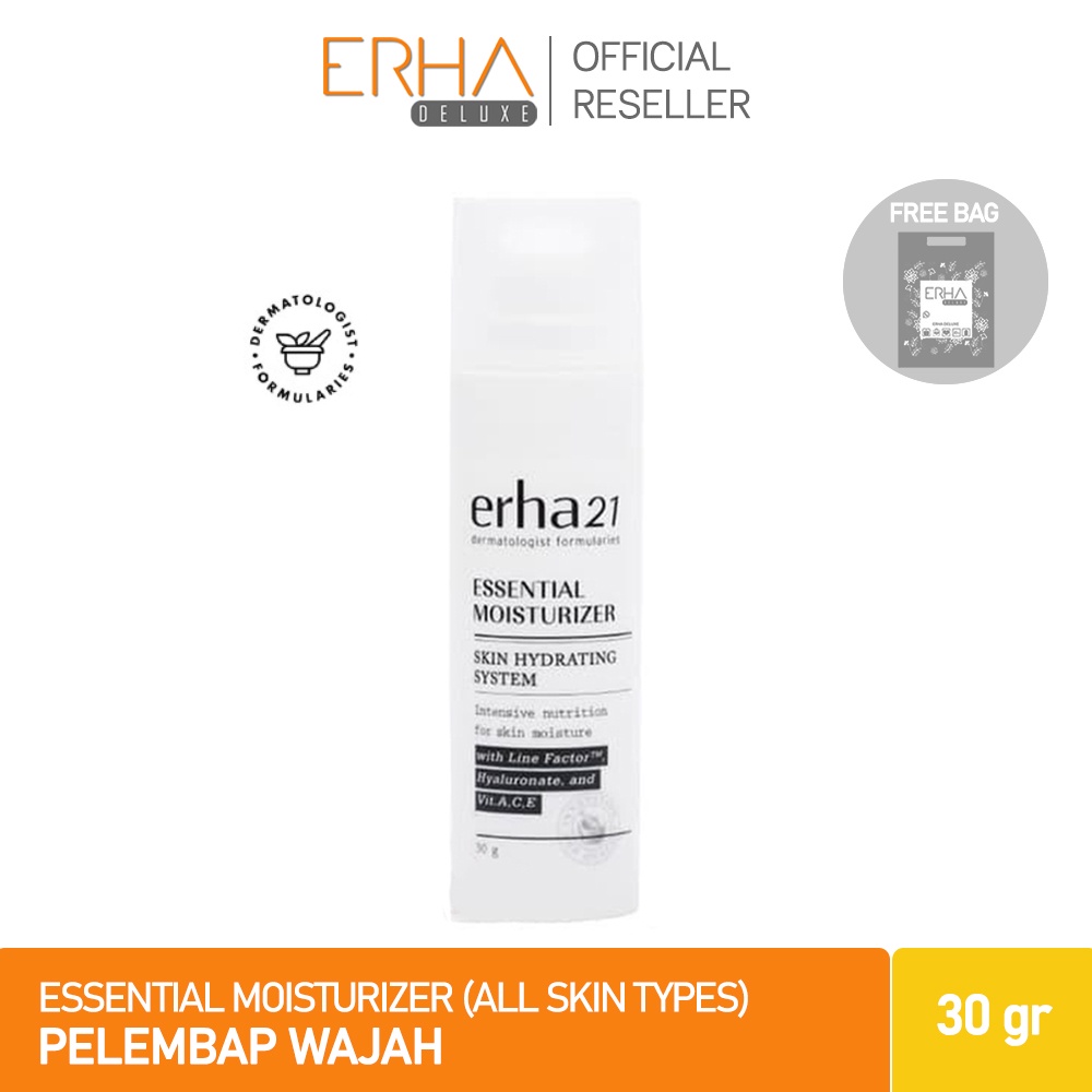 ERHA Pelembab Wajah Essential Moisturizer, Anti Aging dgn Niacinamide