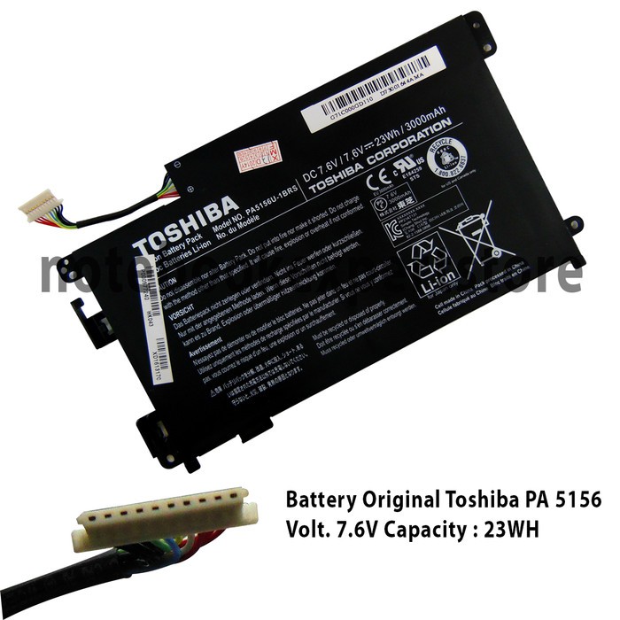 Baterai Toshiba PA5156 Original