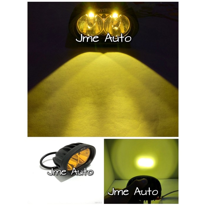 Lampu Tembak Sorot Owl MV Kuning MYTH 3Mode 20W Lampu Led Motor Mobil