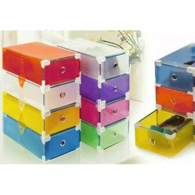 Shoes Box Frame - Boks Sepatu Bisa Susun 210gr Plastik Plastic Simpan Sandal
