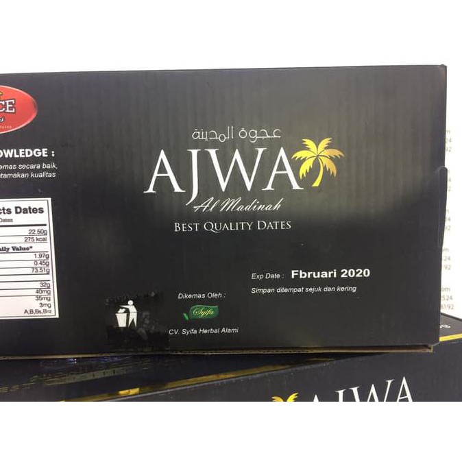 

Kurma Ajwa Kurma Ajwa al-Madinah / Prince Dates Ajwa 500 gram