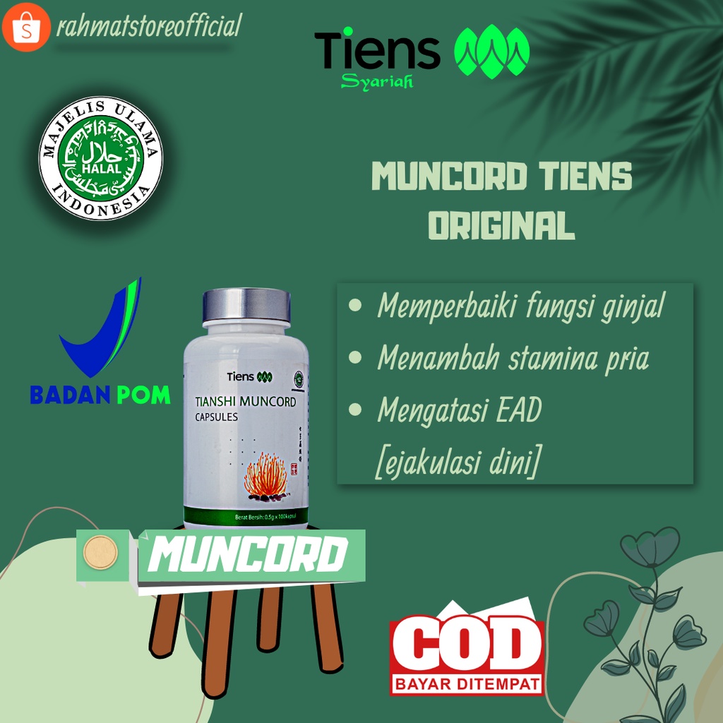 TIANSHI MUNCORD / MUNCORD TIENS / MENJAGA DAYA TAHAN TUBUH / TIENS ORIGINAL ISI 100 KAPSUL