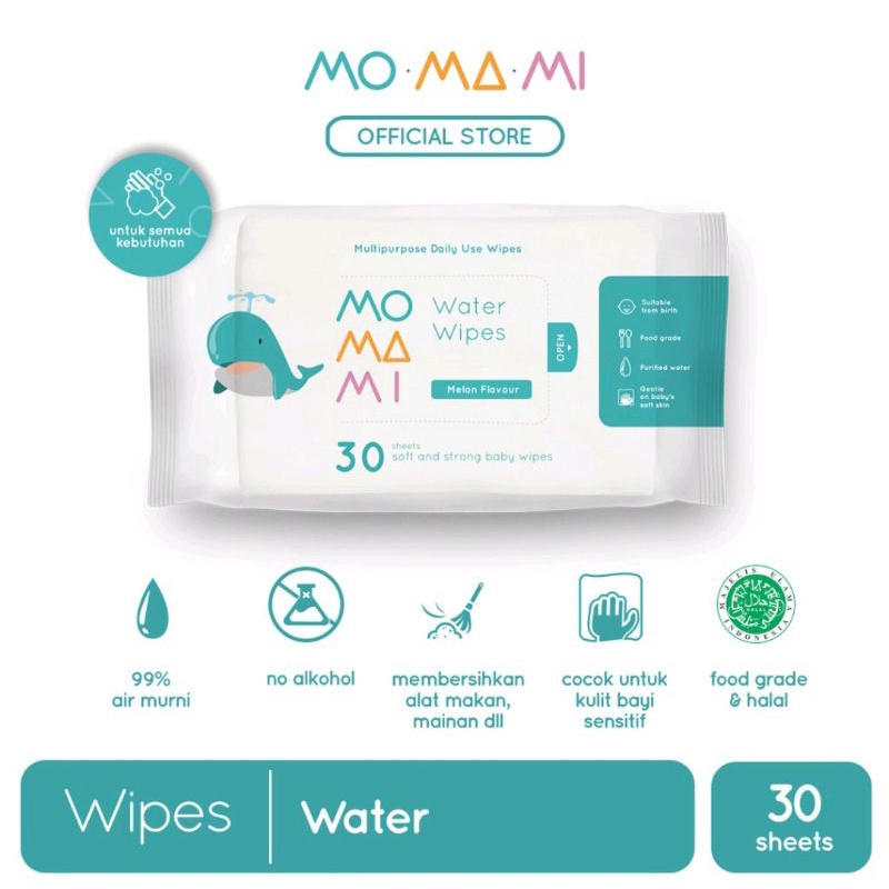 Momami  water baby wipes 30 s / tisu