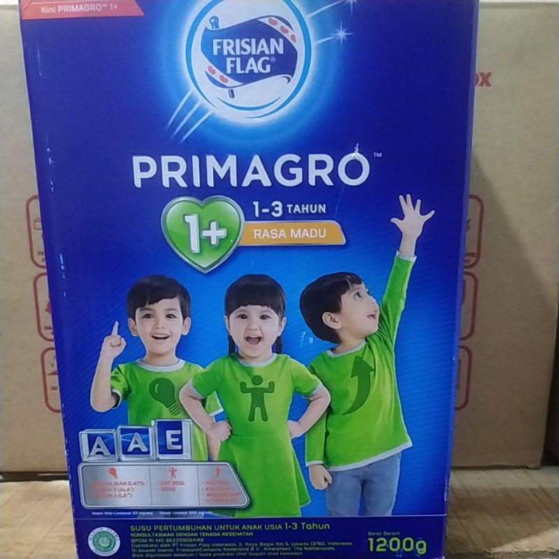 Frisian Flag primagro 1+ Madu/ Vanila 1200gr Susu pertumbuhan Anak