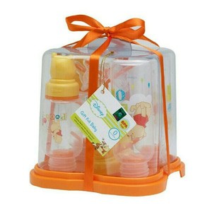 Gift Set Bayi/ Kado Bayi Rak Botol Baby Disney Pooh/ Botol Susu Bayi 4in1 + Rak Tutup Botol  _LR