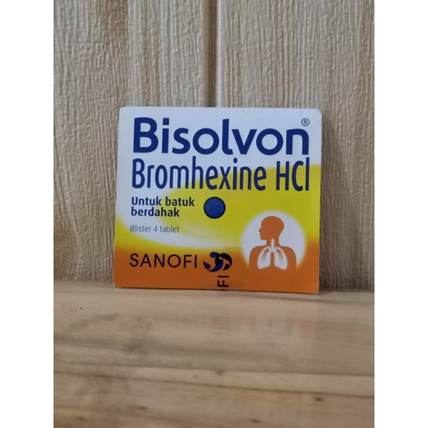 Bisolvon 1 Strip 4 Tablet | 1 Strip 10 Tablet | Meredakan Batuk Berdahak