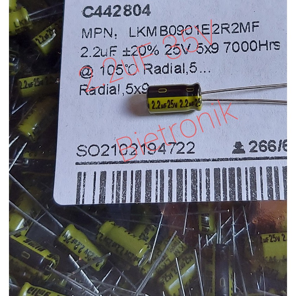 Kapasitor 2.2uF 25V 7000hrs