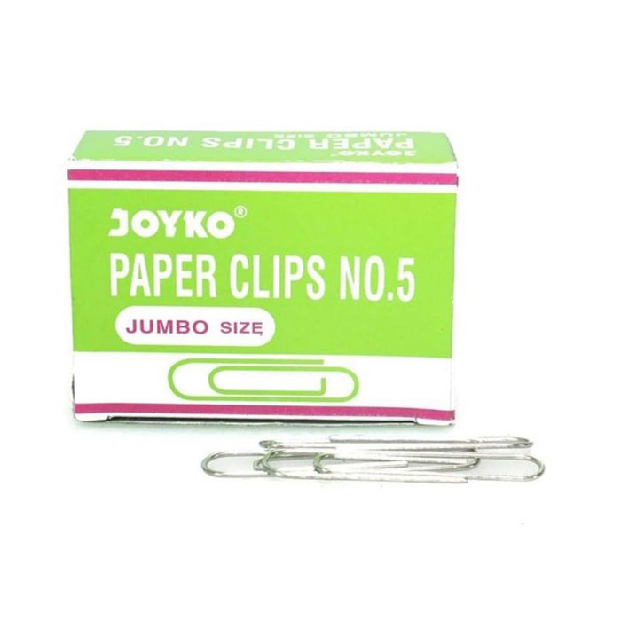 

Paper Clip Joyko No 5 Besar (Harga/Pak)