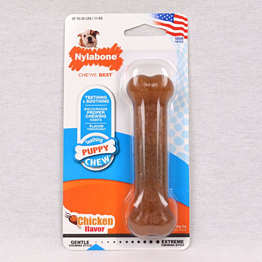 

NYLABONE Mainan Anakan Anjing PUPPYCHEW Bone Regular