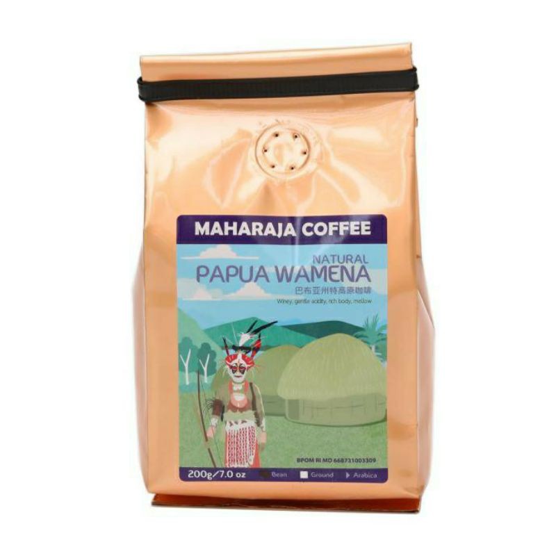 

MAHARAJA Coffee Natural Papua Wamena Arabica Ground/Bubuk 200gr