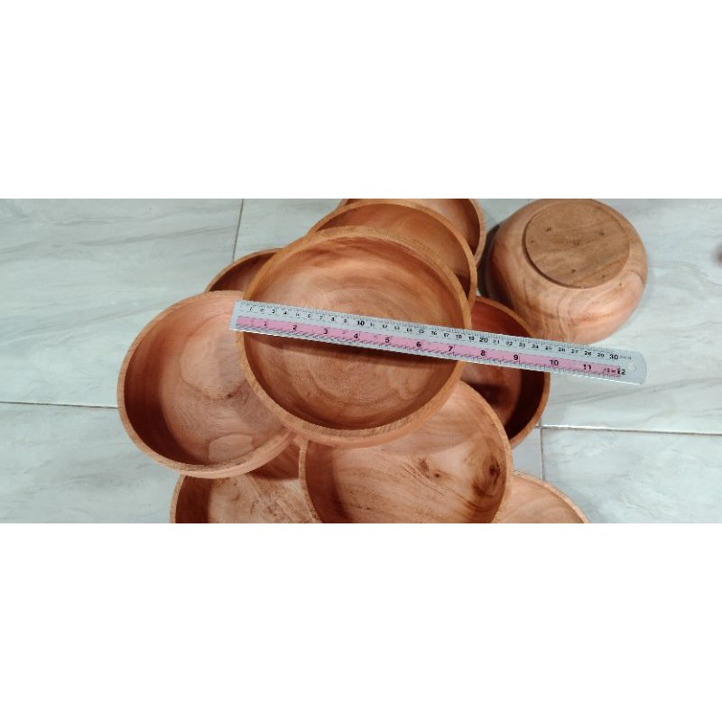 Mangkok kayu JUMBO diamater 19 cm