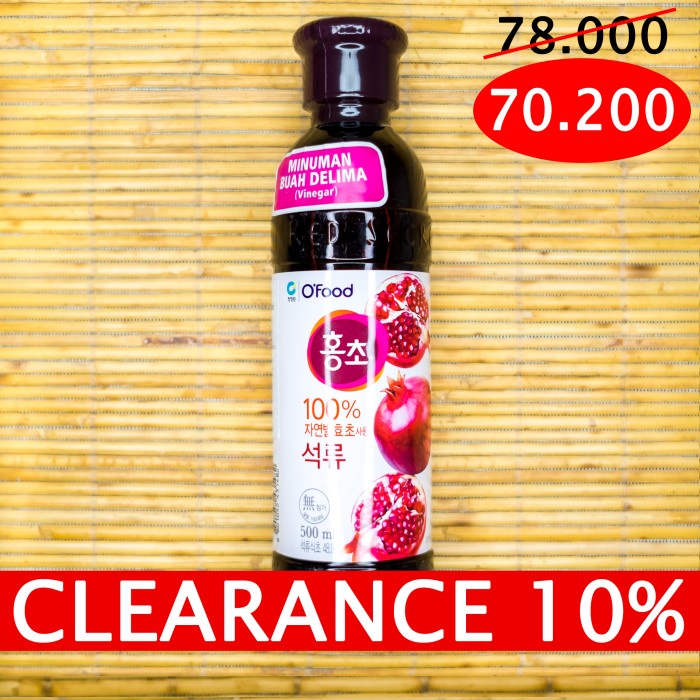 

Jual Minuman Cuka Buah Delima / Pomegranate Vinegar Drink Cj 500Ml