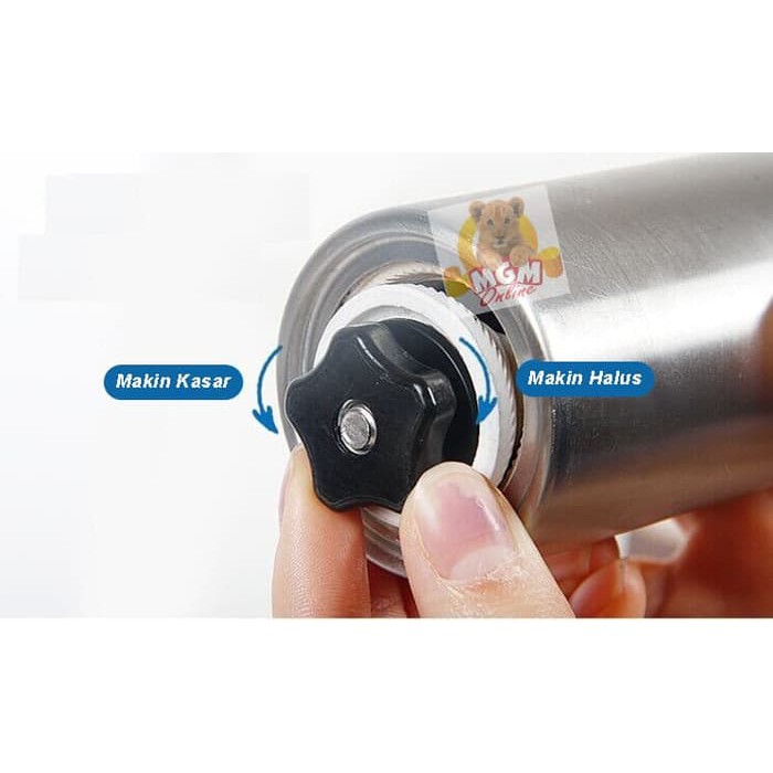 Coffee grinder Stainless PORTABLE 18CM / Gilingan Kopi Stainless