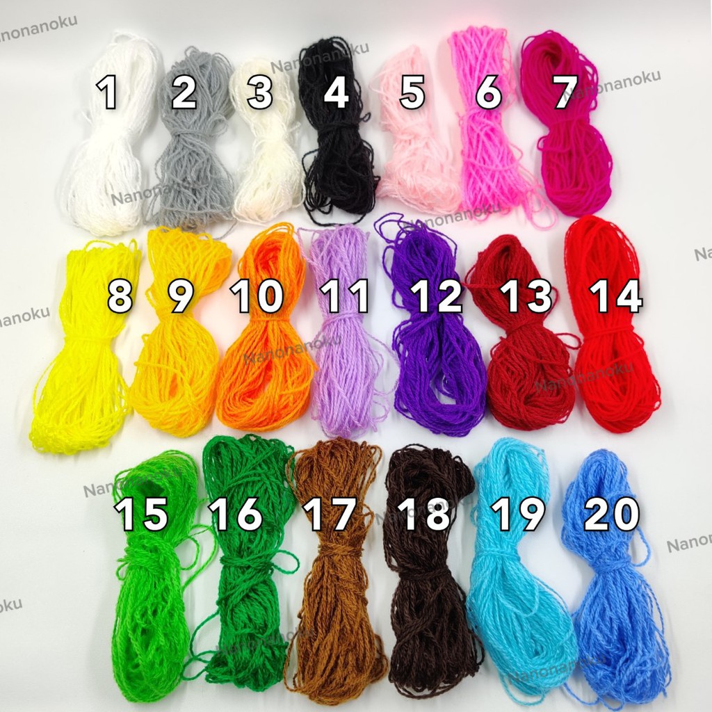 Benang Rajut Wol / Wool / Siet Yarn/Pom Pom Gulungan Kecil