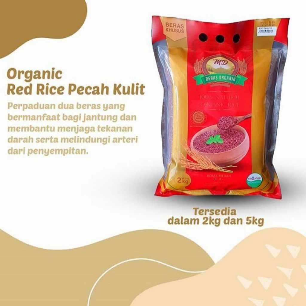 

Organic Red Rice - Beras Organik - Beras Merah - MD 2kg