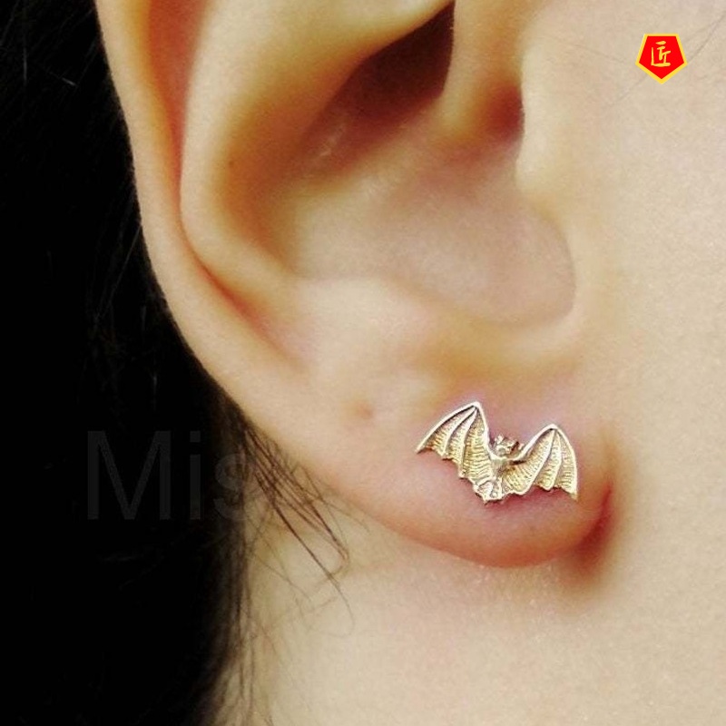 [Ready Stock]Halloween Series Vampire Bat Stud Earrings