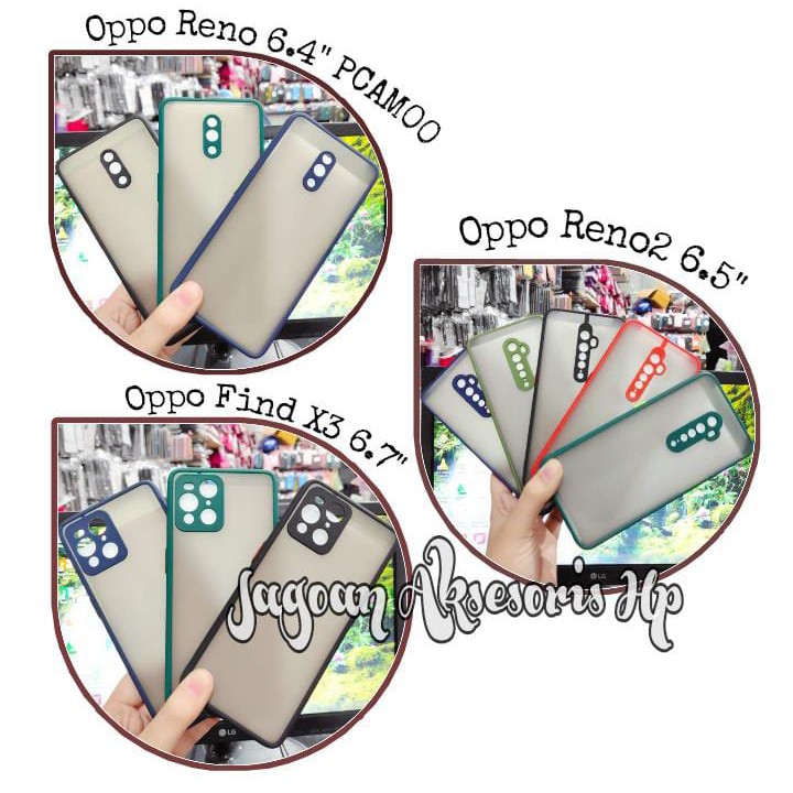 Bumper AERO CASE Oppo RENO 6.4 PCAM00 Reno 2 Find X3 3 Pro A93 Hardcase My Choice List Warna Matte