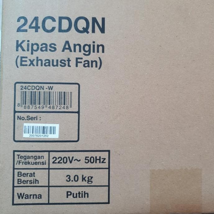 KDK 24 CDQN - Kipas Angin Exhaust Fan 8 Inch Ceiling Mount Siroco 24 cm 8&quot;