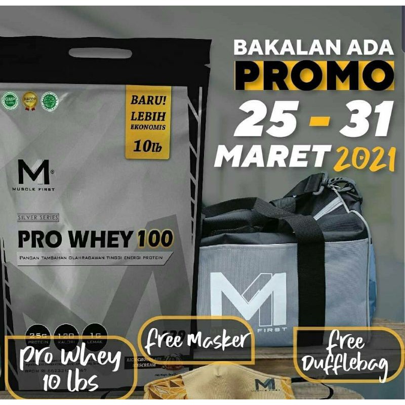 M1 MUSCLE FIRST PRO WHEY 100 10 LBS SUPLEMEN ISOLATE CONCENTRATE FITNESS TINGGI PROTEIN GYM BXN ON