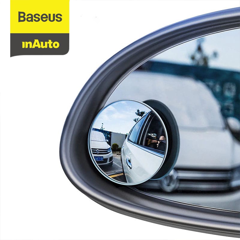 Baseus Kaca Spion Kecil Mini Cembung Wide Angle Blind Spot Car Mirrors