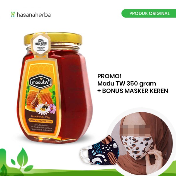 Madu TW 350 gr + Bonus Masker Keren untuk Menjaga Kesehatan