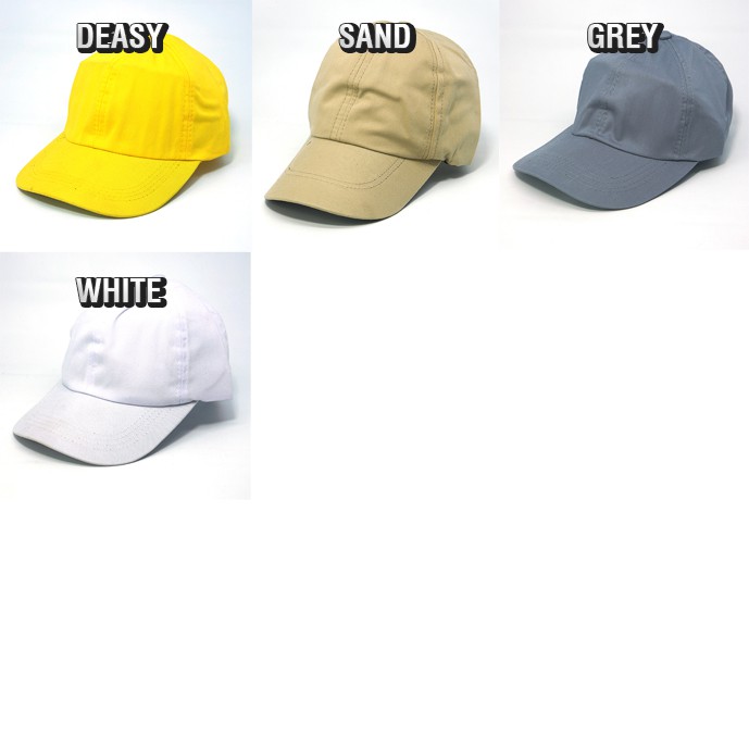 Topi Polos Baseball Bahan Twill Pengait Rell Premium Pria Wanita