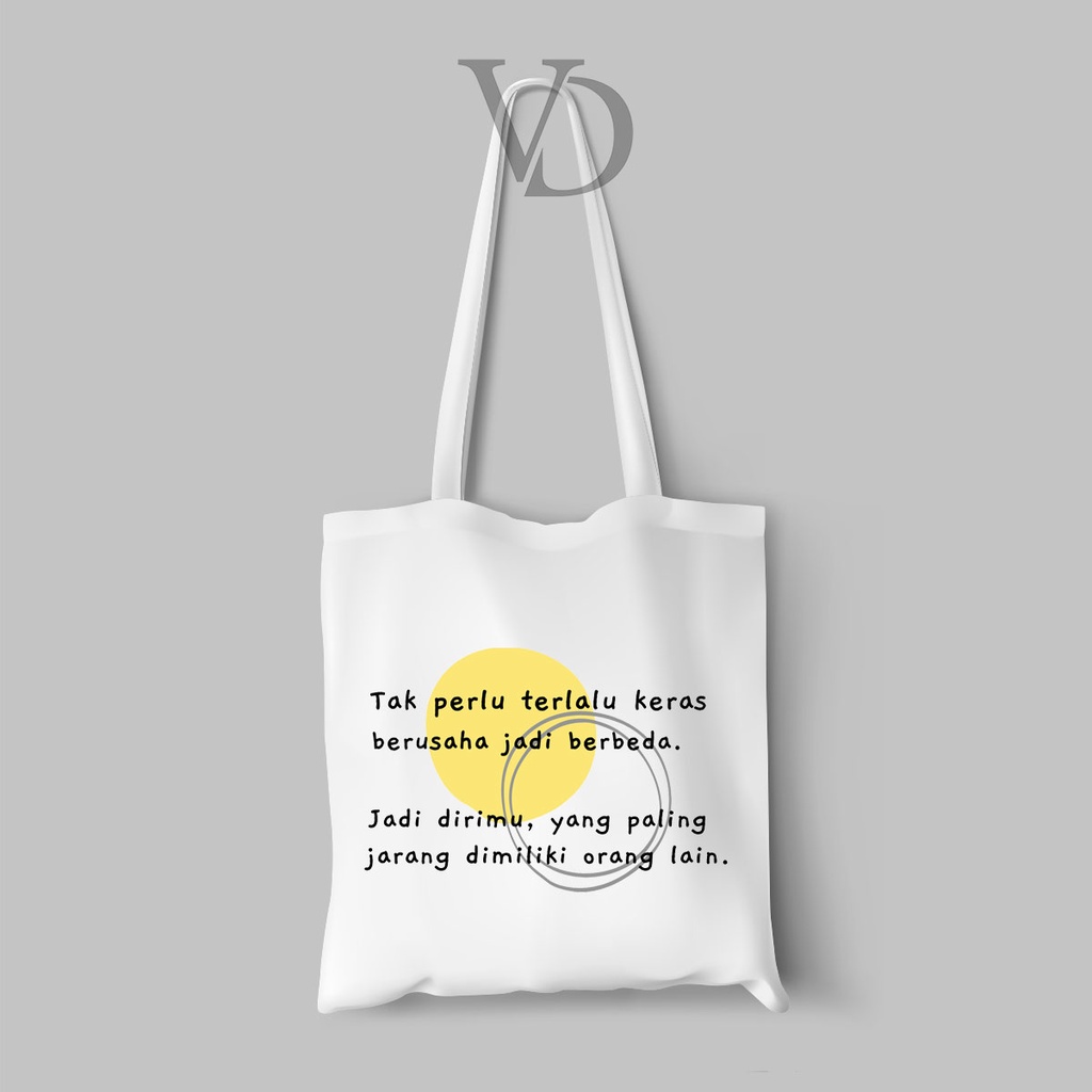 tote bag kanvas quotes of the day/ totebag motivasi indonesia