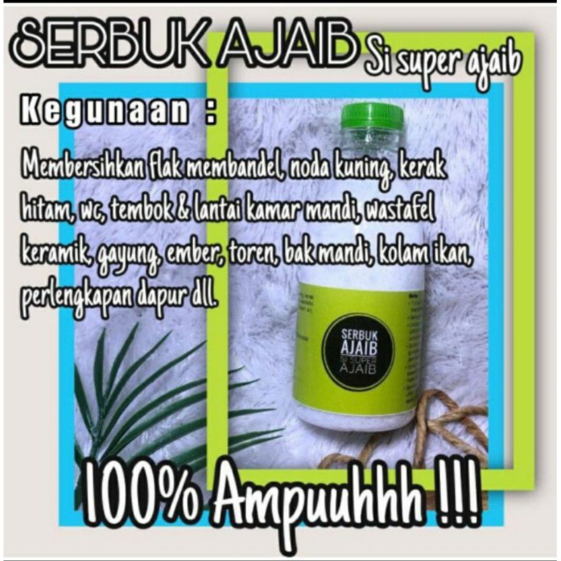 SERBUK AJAIB - SERBUK AJAIB PEMBERSIH KERAK KAMAR MANDI - SERBUK AJAIB PEMBERSIH TOILET - SERBUK AJAIB PEMBERSIH WC