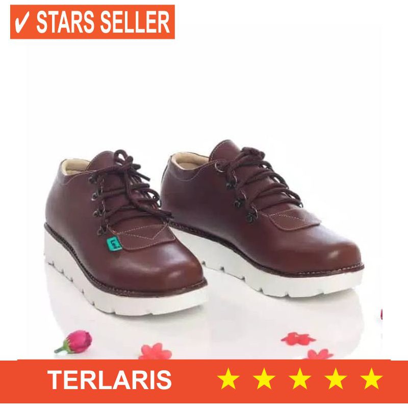 BUAT WANITA SEKOLAH WISUDA KULIAH MAHASISWI PUTIH POLOS PP/ Sepatu Wanita Shoes Merk Lee Sepatu
