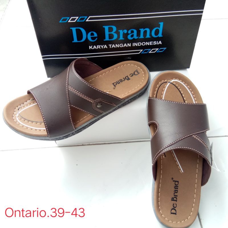 Sandal Kulit Pria Slop DeBrand Ontario