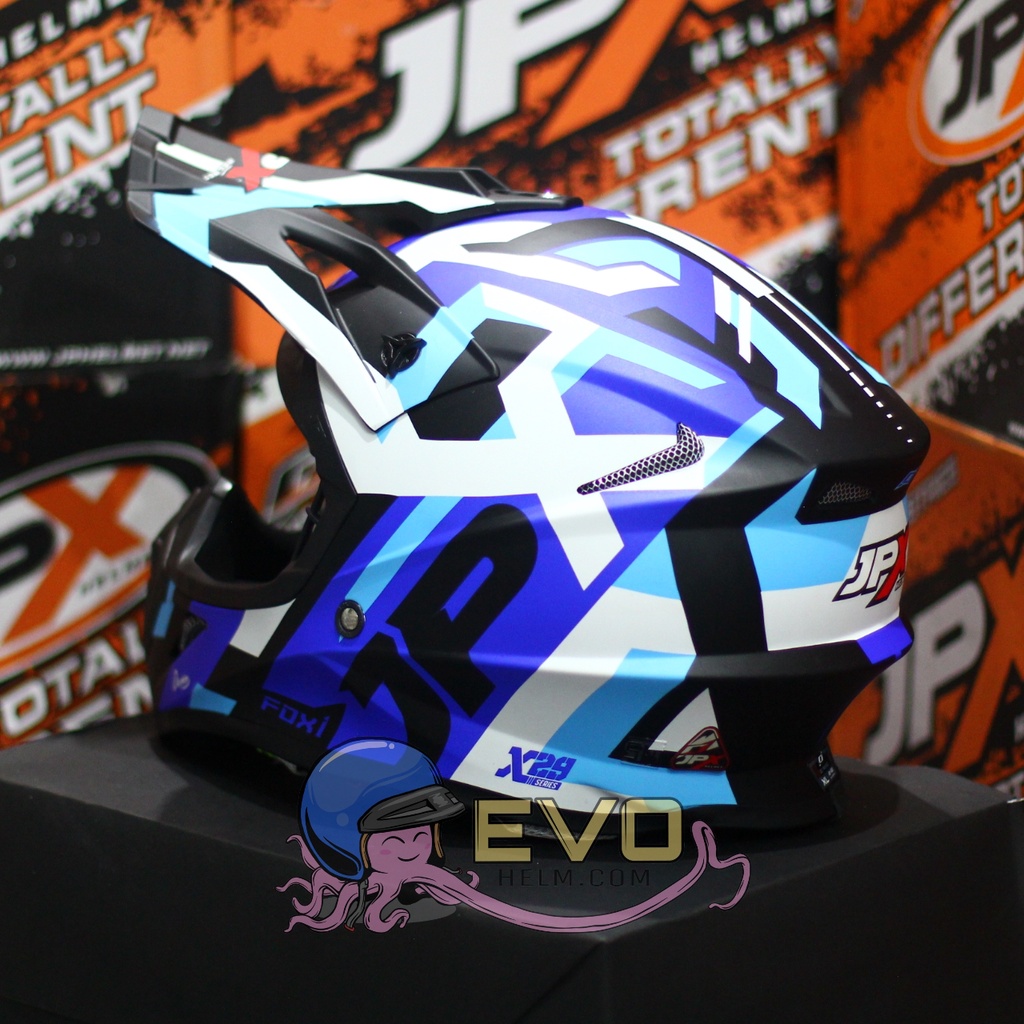 HELM JPX CROSS_FOX1 SERI X29 - BLACK DOFF + GOOGLE SNAIL (ONGKIR 2 KG) HELM JPX TERBARU