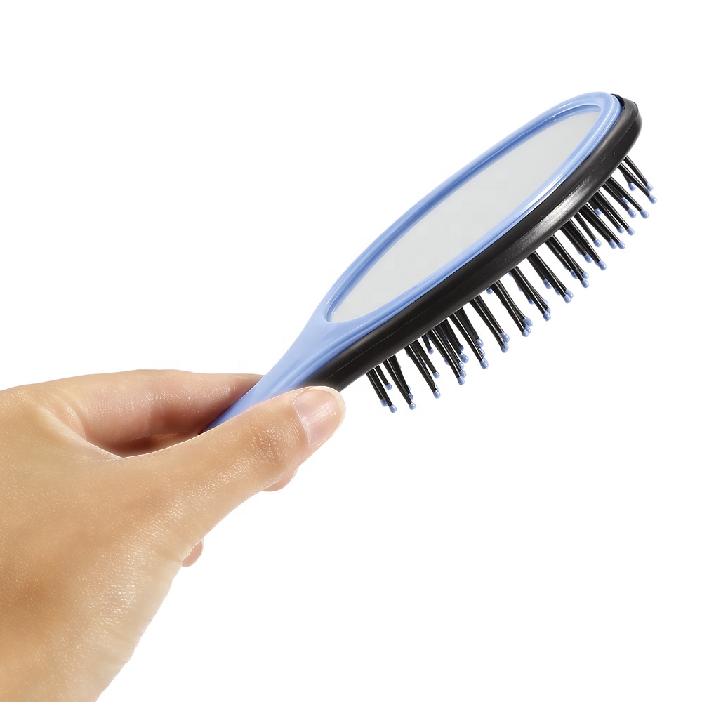 Sisir Kaca Impor Sisir Sikat untuk Rambut Rontok Anak Dewasa Bulat Sisir Anti Kusut dengan Cermin Jumbo Scalp Comb