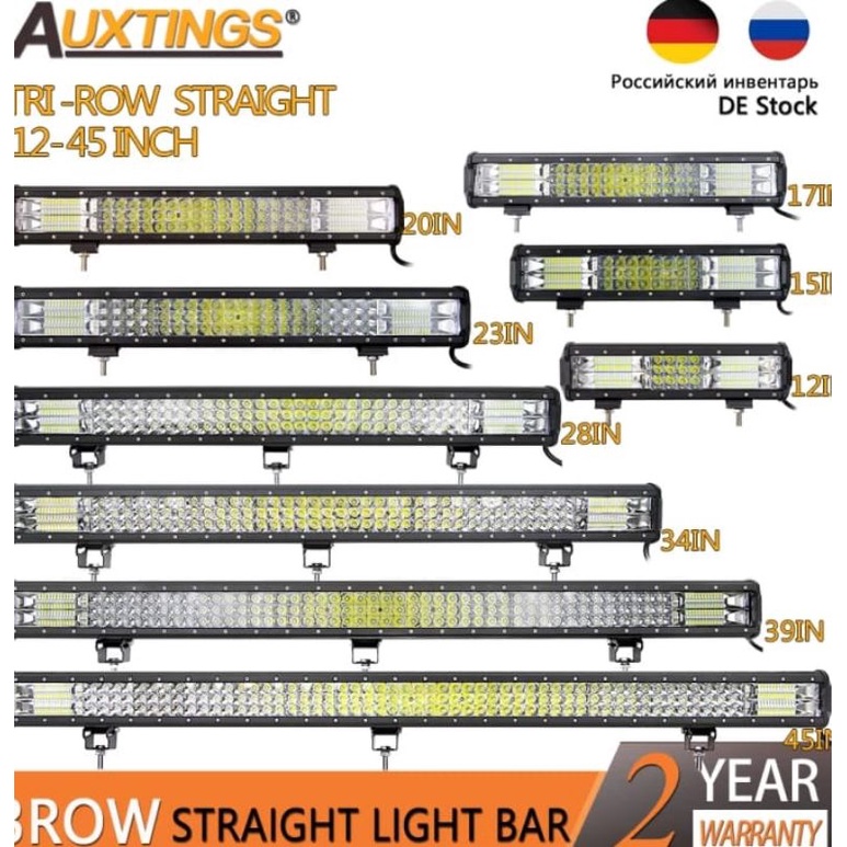 LED BAR 120 W 60 dan 105 CM OFFROAD LIGHT BAR WATERFROP LED Osram