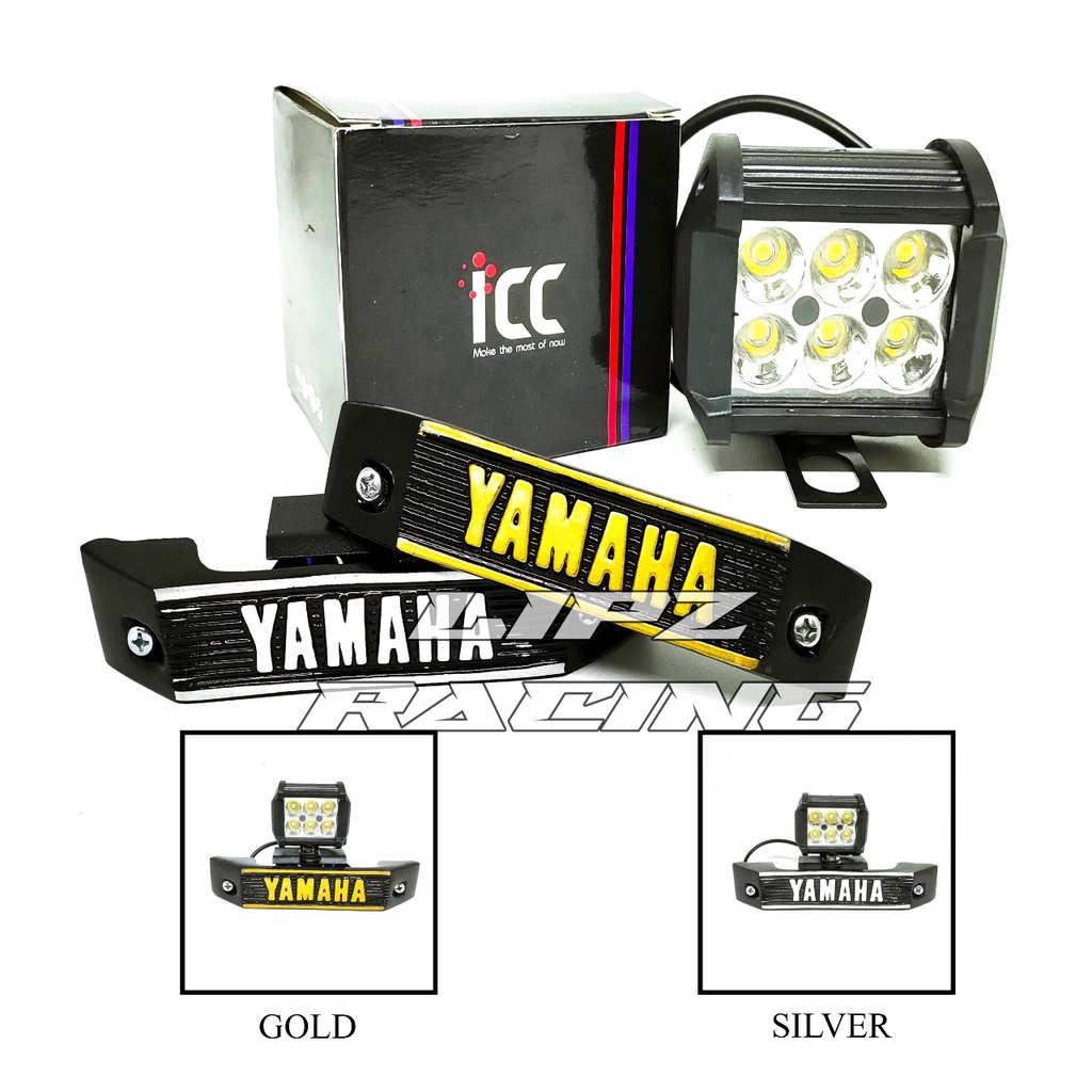 PAKET LAMPU TEMBAK LED 6 MATA MINI + BREKET KUMIS YAMAHA PNP RX-KING SRIES