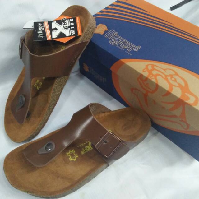 Sandal jepit kulit Casual Tiger original