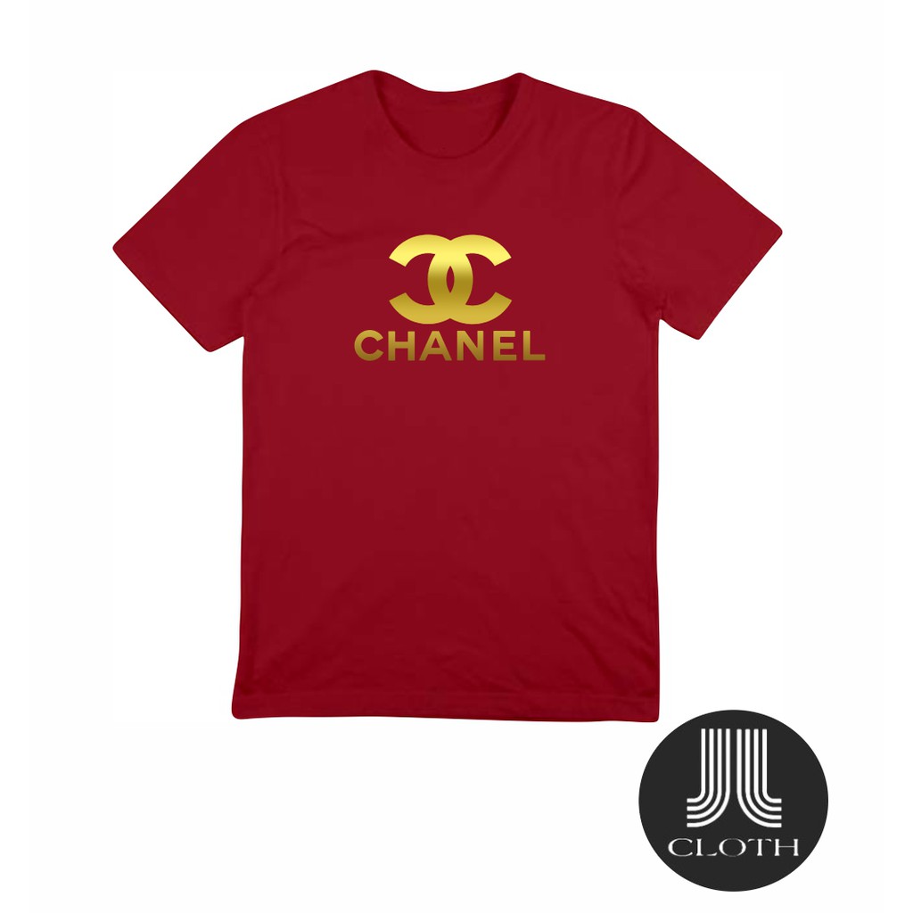 TSHIRT BAJU KAOS DISTRO PRIA WANITA CHANEL LOGO CASUAL COTTON COMBED 30S