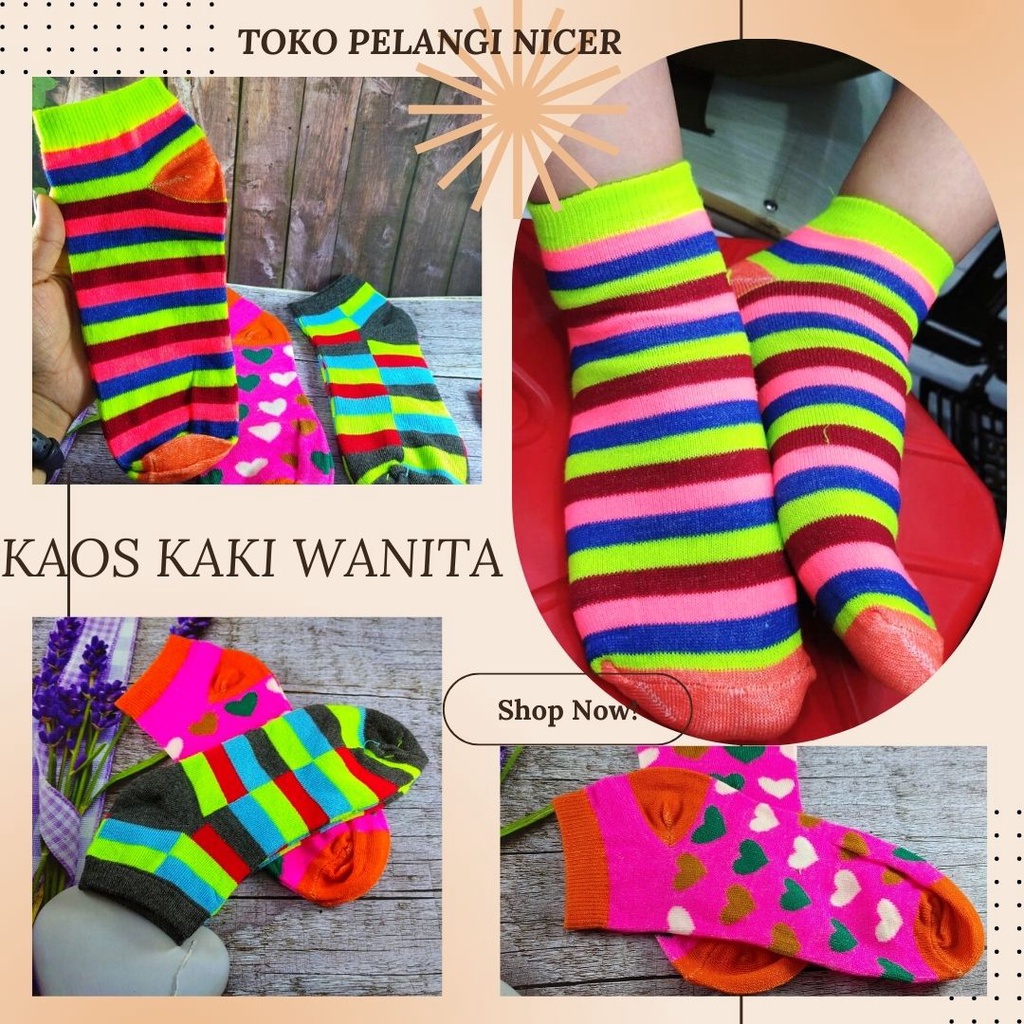 SEPASANG Kaos kaki pendek warna MOTIF RANDOM/Kaus kaki Murah /kaos kaki motif/kaus kaki cantik/KAus Kaki Wanita