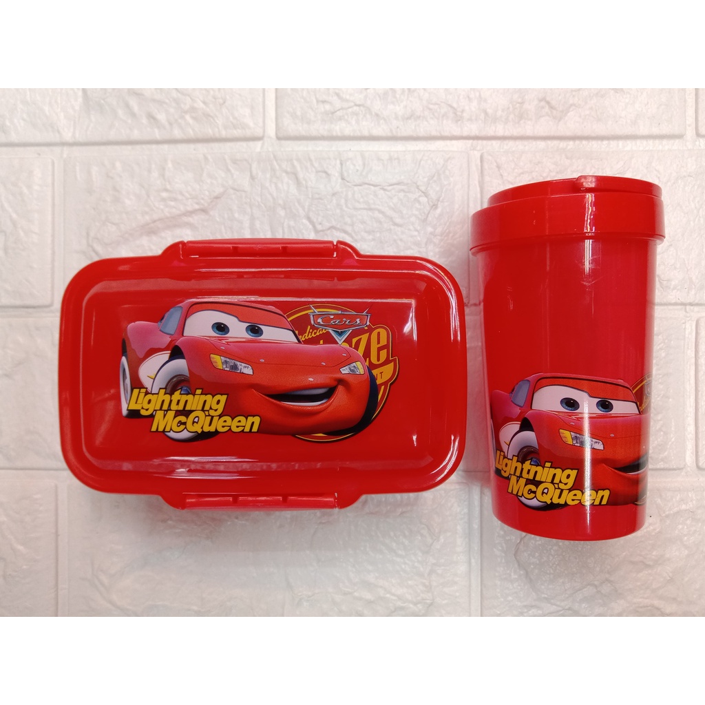 Tempat Makan Anak-Anak Karakter / Kotak Bekal Anak-Anak Satu Set / Tempat Makan Dan Botol Minum