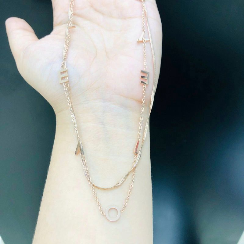 Kalung Wanita Dewasa Anti Karat, titanium stell