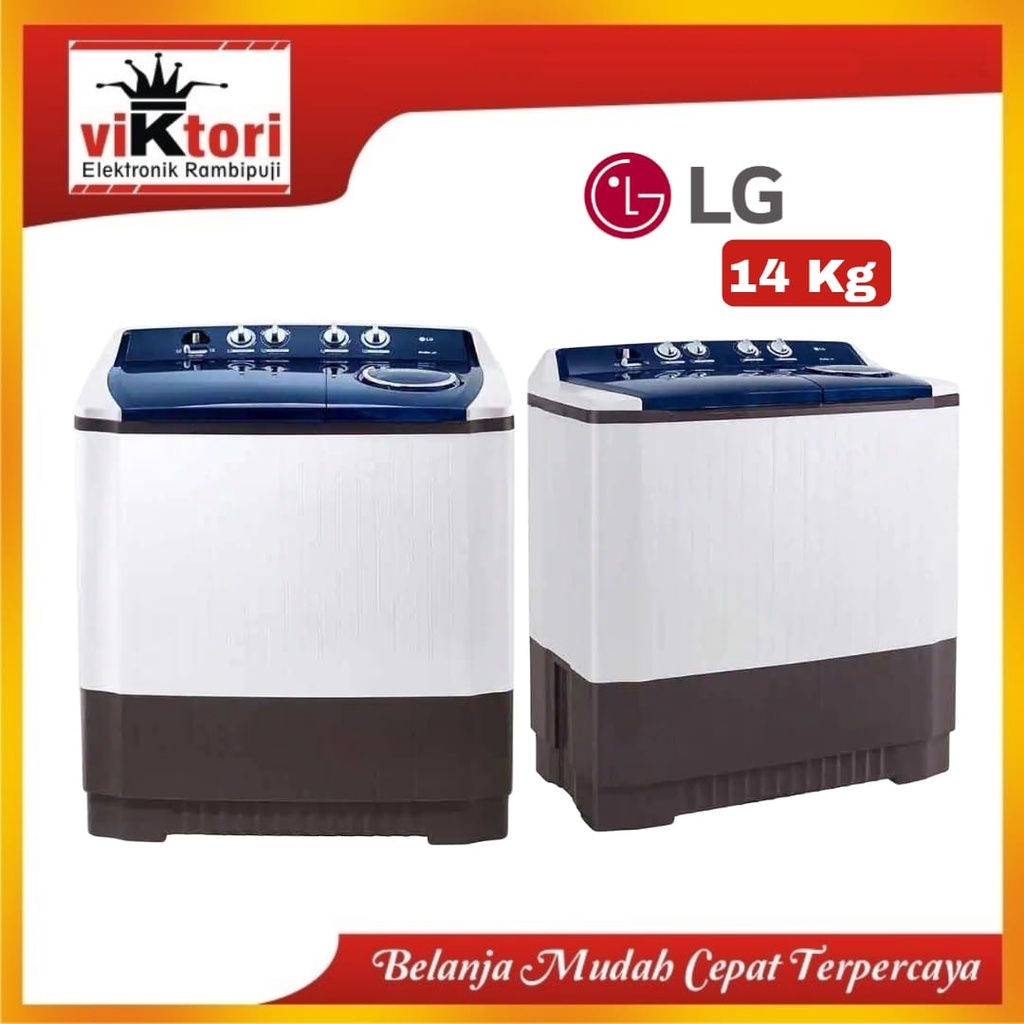 MESIN CUCI LG P1400RT / MESIN CUCI 2 TABUNG LG / MESIN CUCI 14KG LG