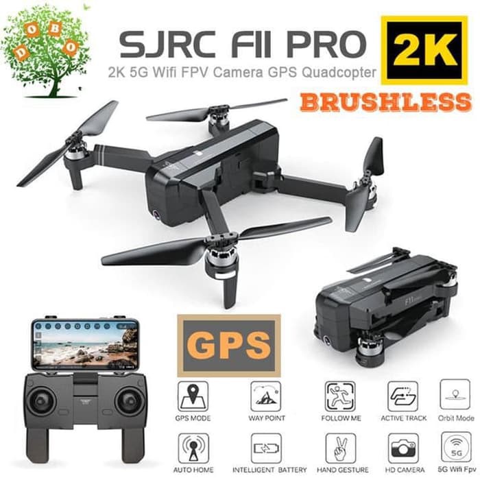 SJRC F11 GPS 5G Brushless 1080P FPV HD Camera Drone 25menit VS Mavic