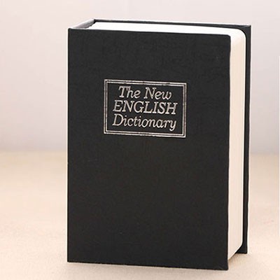 Security Dictionary Cash Metal Jewelry Key Lock Book Storage L Size